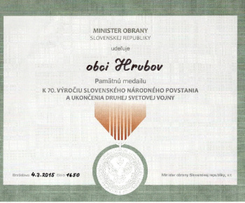 Udelenie medaily ministerstvom obrany