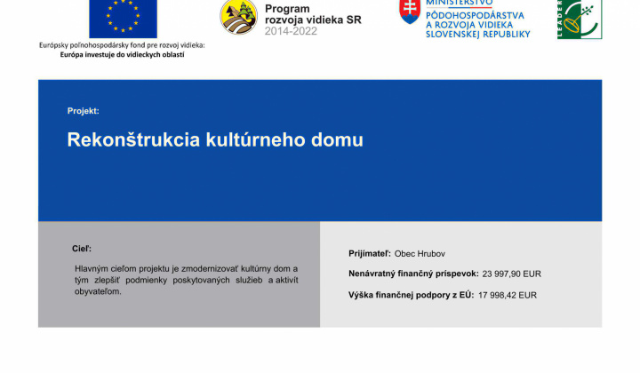 Fotka - Rekonštrukcia kultúrneho domu